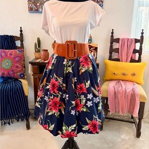 Floral Navy Skirt with flowers 🌺